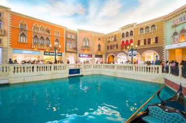 Macau, Çin - 8 Eylül 2018: Venedik m dönüm noktası olan
