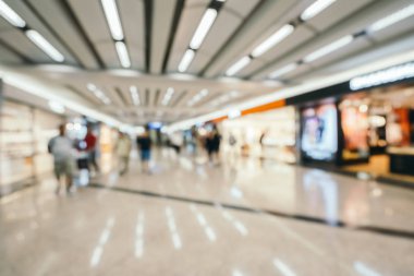 Soyut bulanıklık ve arka plan için Havaalanı terminal iç defocused