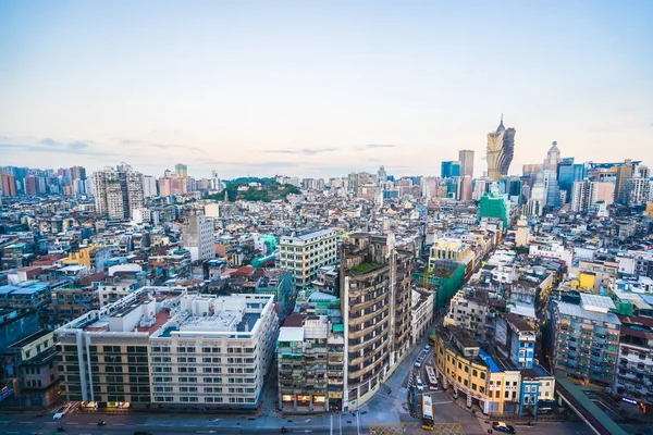 Bela Arquitetura Edifício Paisagem Urbana Horizonte Cidade Macau — Fotografia de Stock