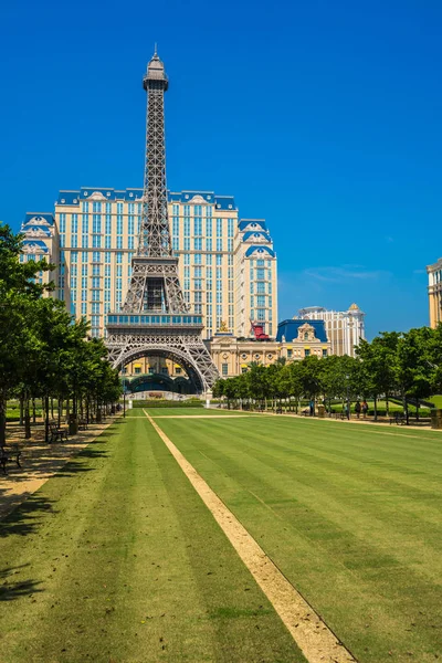 Hermoso Monumento Torre Eiffel Del Hotel Resort Parisino Ciudad Macao — Foto de Stock