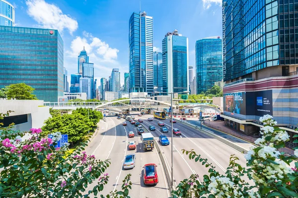 Hong Kong China Setembro 2018 Arranha Céu Exterior Edifício Escritórios — Fotografia de Stock