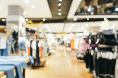 Arkaplan için mağaza içi soyut bulanıklık ve odaklanmış alışveriş merkezi