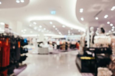 Arkaplan için mağaza içi soyut bulanıklık ve odaklanmış alışveriş merkezi