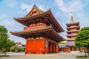 Güzel mimari Sensoji Tapınağı inşa ünlü ziyaret asakusa alan tokyo Japonya için yerdir