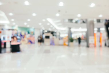 Arkaplan için mağaza içi soyut bulanıklık ve odaklanmış alışveriş merkezi