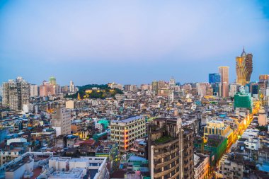 Bina Cityscape macau şehir manzarası geceleri güzel mimari