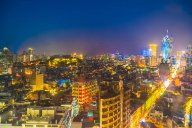 Bina Cityscape macau şehir manzarası geceleri güzel mimari