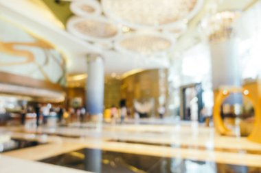 Soyut bulanıklık ve ufuk otel lobi lounge iç arka planı için