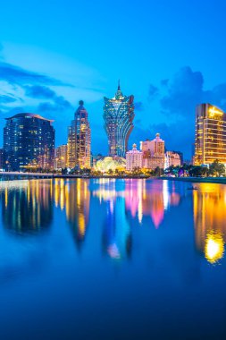 Bina Cityscape macau City geceleri güzel mimari