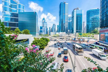 Hong kong, Çin - 15 Eylül, 2018: güzel mimari ofis hongkong City dış gökdelen Binası