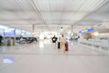 Soyut bulanıklık ve arka plan için Havaalanı terminal iç defocused