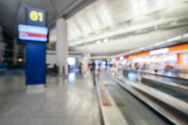 Soyut bulanıklık ve arka plan için Havaalanı terminal iç defocused