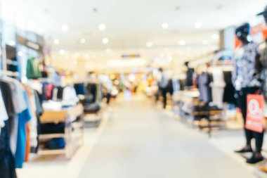 Bulanıklık bokeh ve ufuk alışveriş merkezi Mağazası iç arka planı için