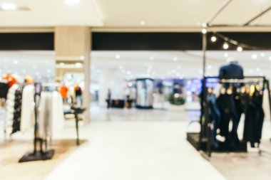 Arkaplan için mağaza içi soyut bulanıklık ve odaklanmış alışveriş merkezi