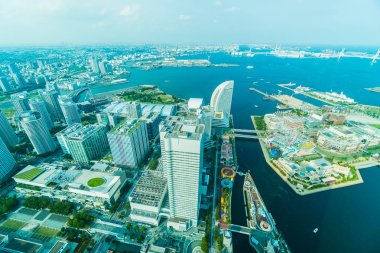 Güzel dış yapı ve Mimarlık Yokohama şehir manzarası Japonya