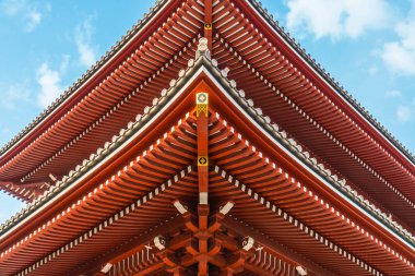 Güzel mimari Sensoji Tapınağı inşa ünlü ziyaret asakusa alan tokyo Japonya için yerdir