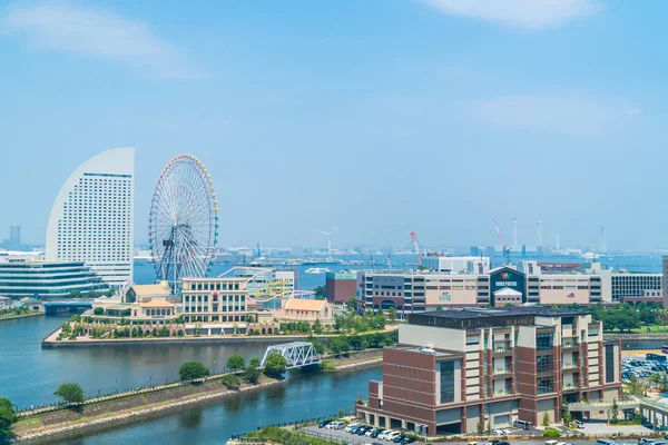 Prachtige Buitenkant Van Het Gebouw Architectuur Yokohama Stad Skyline Japan — Stockfoto