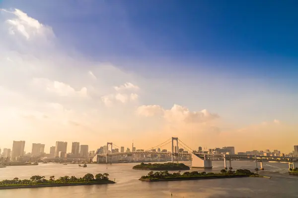 Prachtige Architectuur Bouwen Cityscape Van Stad Tokio Met Brug Van — Stockfoto