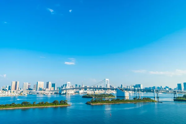 Vacker Arkitektur Byggnad Stadsbilden Tokyo Stad Med Regnbågsbron Japan — Stockfoto