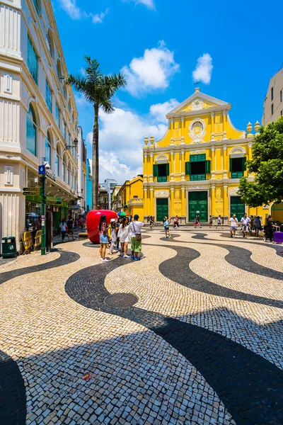 China Macau Setembro 2018 Edifício Arquitetura Antiga Bonita Com Dominics — Fotografia de Stock