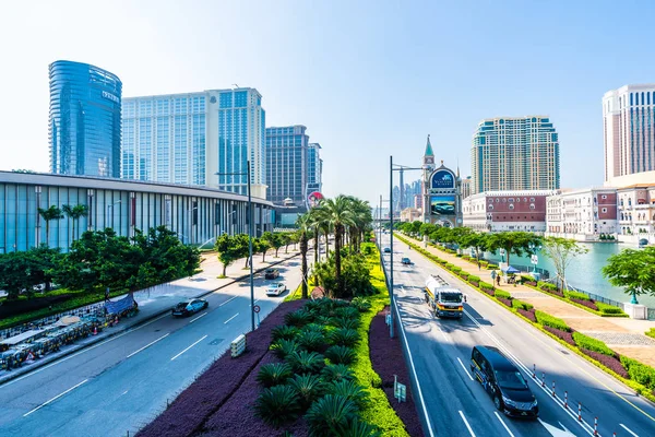 Hermoso Edificio Arquitectura Veneciano Otro Complejo Hotelero Casino Ciudad Macao — Foto de Stock