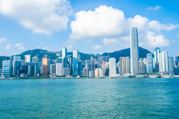 Bella Architettura Edificio Esterno Paesaggio Urbano Hong Kong Città Skyline — Foto Stock