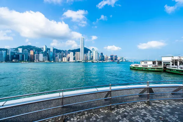 Bella Architettura Edificio Esterno Paesaggio Urbano Hong Kong Città Skyline — Foto Stock