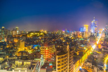 Bina Cityscape macau şehir manzarası geceleri güzel mimari