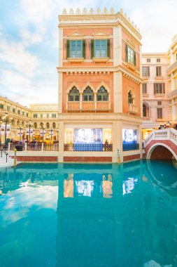 Macau, Çin - 8 Eylül 2018: Venedik m dönüm noktası olan