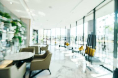 Soyut bulanıklık ve ufuk lobi ve arka plan için otel iç