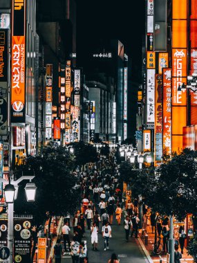 Tokyo Japonya, Shinjuku: 3 Ağustos 2018: güzel cityscape ark