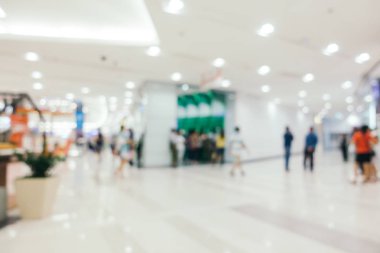 Arkaplan için mağaza içi soyut bulanıklık ve odaklanmış alışveriş merkezi