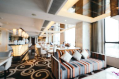 Soyut bulanıklık ve ufuk otel lobi lounge iç arka planı için