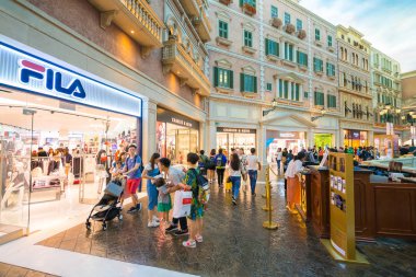 Macau, Çin - 8 Eylül 2018: Venedik m dönüm noktası olan