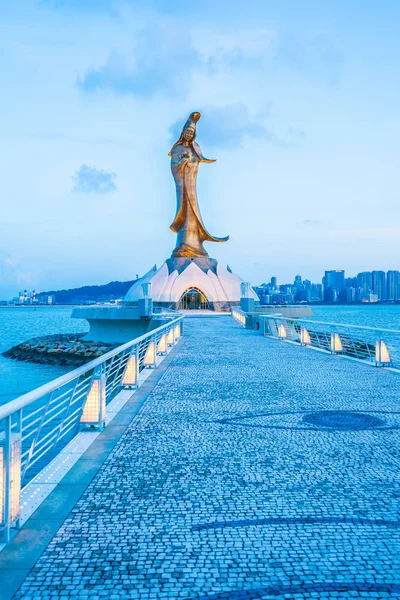 Bela Estátua Kun Iam Marco Cidade Macau — Fotografia de Stock