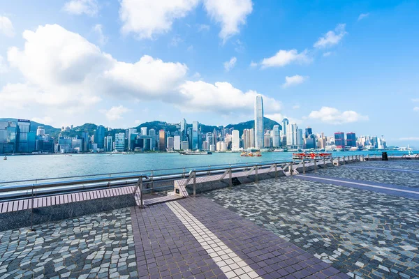 Prachtige Architectuur Bouwen Exterieur Stadsgezicht Van Hong Kong Skyline Van — Stockfoto