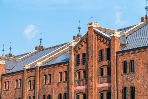 Schöne Außengebäude Und Architektur Der Backstein Lagerhaus Yokohama Stadt Japan — Stockfoto