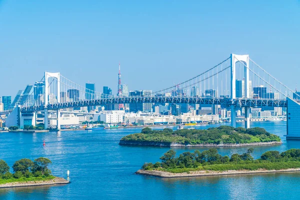 Beautiful Architecture Building Cityscape Tokyo City Rainbow Bridge Japan — Stock Photo, Image