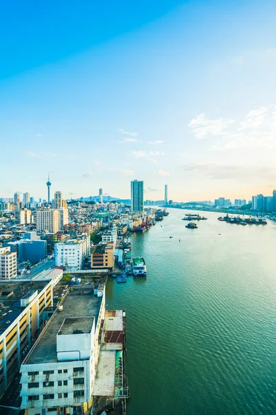 Bela Arquitetura Edifício Paisagem Urbana Horizonte Cidade Macau — Fotografia de Stock