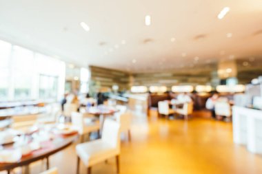 Soyut bulanıklık ve ufuk kahvaltı büfesi otel restoran ve kafe Cafe iç arka planı için