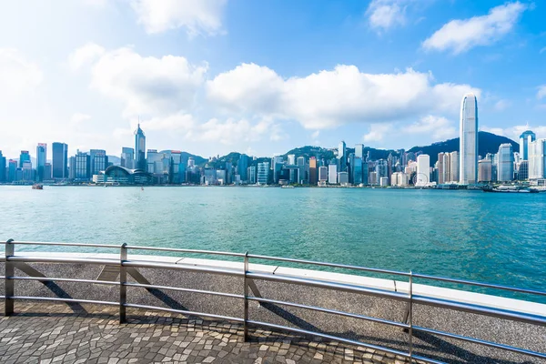 Prachtige Architectuur Bouwen Exterieur Stadsgezicht Van Hong Kong Skyline Van — Stockfoto