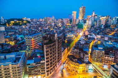 Bina Cityscape macau şehir manzarası geceleri güzel mimari