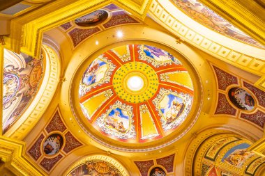 Çin, Makao - 10 Eylül 2018 - güzel lüks otel resort ve macau şehir Venedik Simgesel Yapı casino oyunu