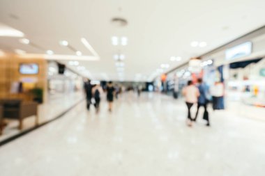 Arkaplan için mağaza içi soyut bulanıklık ve odaklanmış alışveriş merkezi