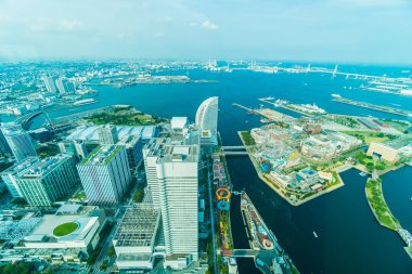 Güzel dış yapı ve Mimarlık Yokohama şehir manzarası Japonya