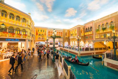 Macau, Çin - 8 Eylül 2018: Venedik m dönüm noktası olan