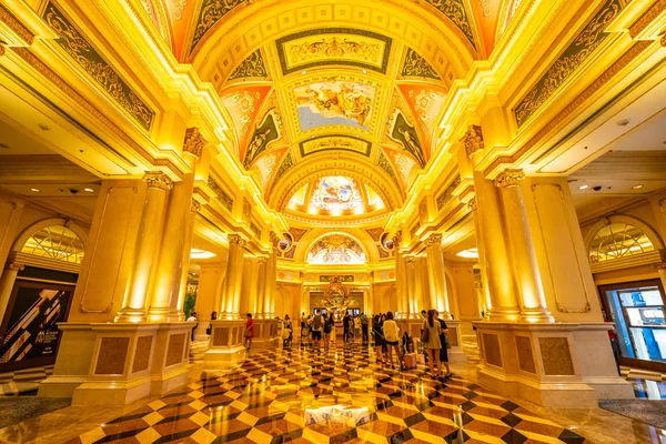 China Macau September 2018 Beautiful Luxury Hotel Resort Casino Game — Stock Photo, Image