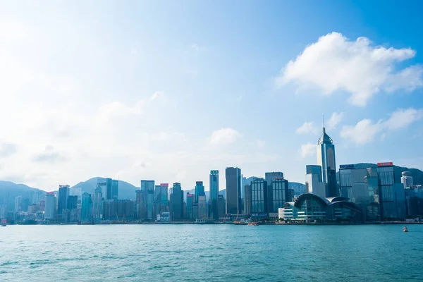 Schöne Architektur Gebäude Außen Stadtbild Von Hongkong Stadt Skyline Mit — Stockfoto
