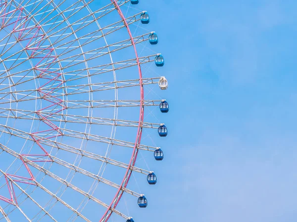 Roda Gigante Parque Com Fundo Azul Céu Filtro Vintage — Fotografia de Stock