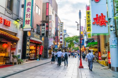 Yokohama Japonya 26 Temmuz 2018: China town bir popüler yerdir için zevk yokohama CITY Japonya Çin yemeği restoranda